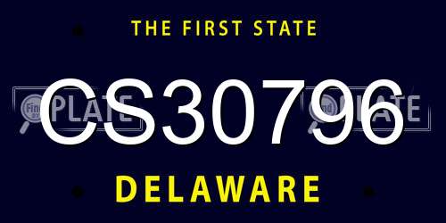 CS30796 Delaware License Plate