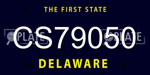 CS79050 Delaware License Plate