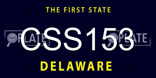 CSS153 Delaware License Plate