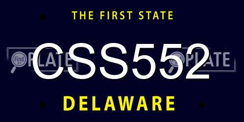 CSS552 Delaware License Plate