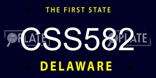 CSS582 Delaware License Plate