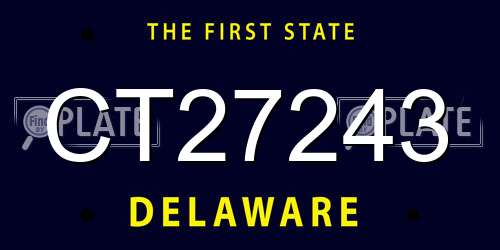 CT27243 Delaware License Plate