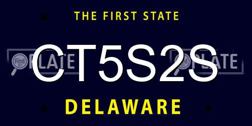 CT5S2S Delaware License Plate