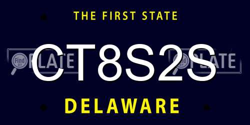 CT8S2S Delaware License Plate
