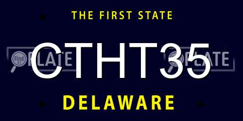 CTHT35 Delaware License Plate