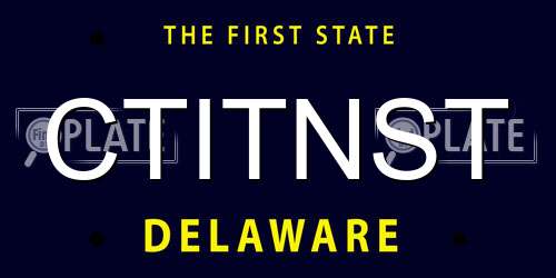 CTITNST Delaware License Plate