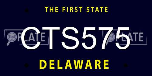 CTS575 Delaware License Plate