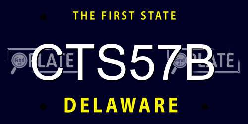 CTS57B Delaware License Plate