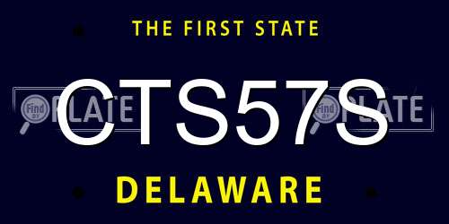 CTS57S Delaware License Plate