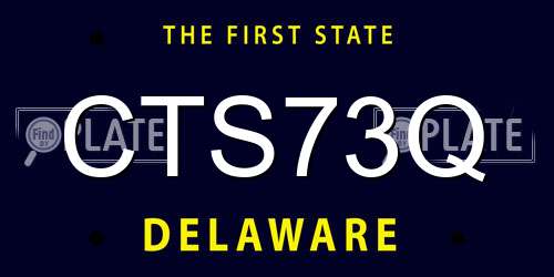 CTS73Q Delaware License Plate