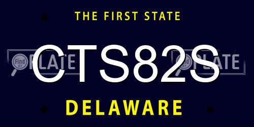 CTS82S Delaware License Plate