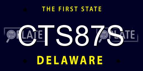 CTS87S Delaware License Plate