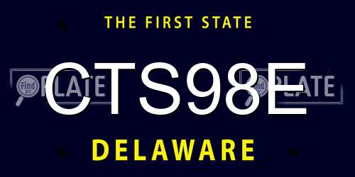 CTS98E Delaware License Plate