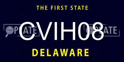 CVIH08 Delaware License Plate