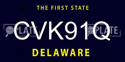 CVK91Q Delaware License Plate