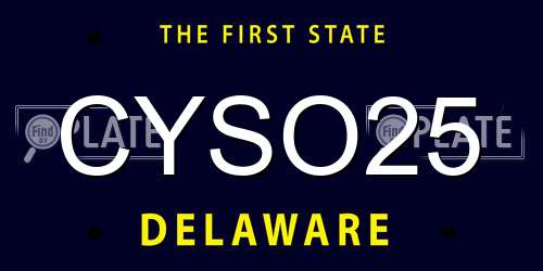 CYSO25 Delaware License Plate