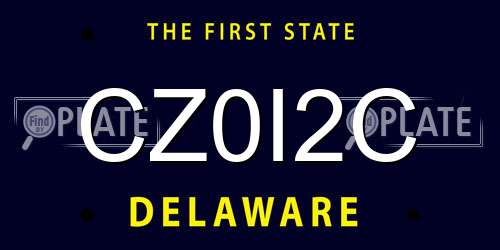 CZ0I2C Delaware License Plate
