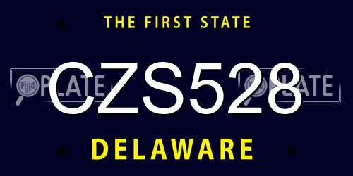CZS528 Delaware License Plate