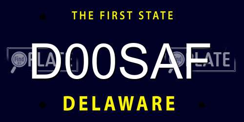 D00SAF Delaware License Plate