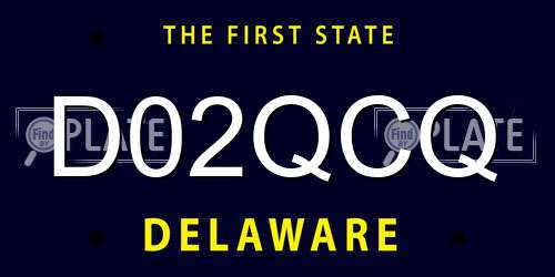 D02QCQ Delaware License Plate
