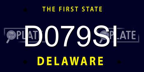 D079SI Delaware License Plate