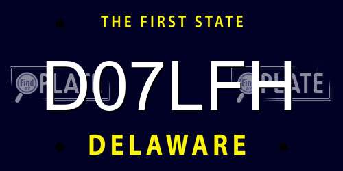D07LFH Delaware License Plate