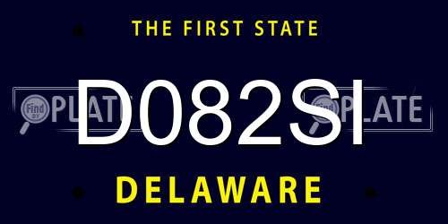 D082SI Delaware License Plate