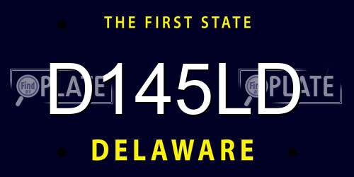 D145LD Delaware License Plate