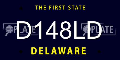 D148LD Delaware License Plate