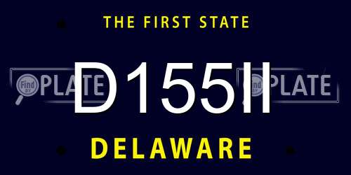 D155II Delaware License Plate