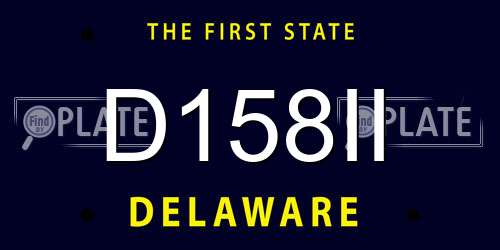 D158II Delaware License Plate