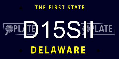 D15SII Delaware License Plate