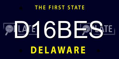 D16BES Delaware License Plate
