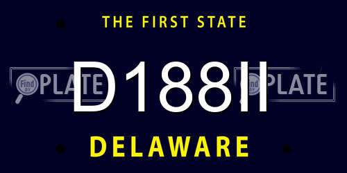 D188II Delaware License Plate
