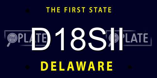 D18SII Delaware License Plate
