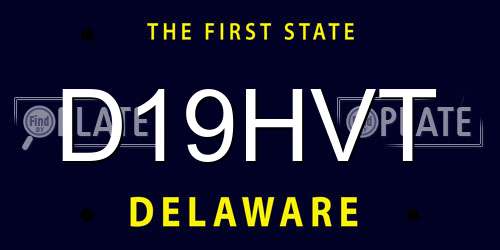 D19HVT Delaware License Plate