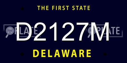 D2127M Delaware License Plate