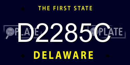 D2285C Delaware License Plate