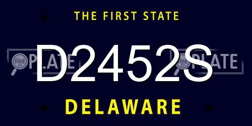 D2452S Delaware License Plate