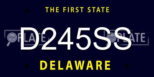 D245SS Delaware License Plate