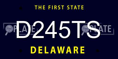 D245TS Delaware License Plate