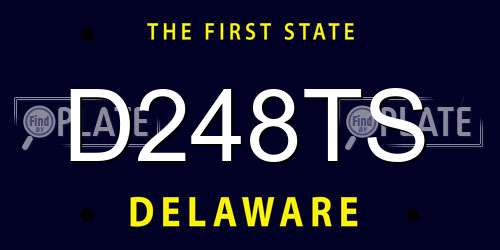 D248TS Delaware License Plate
