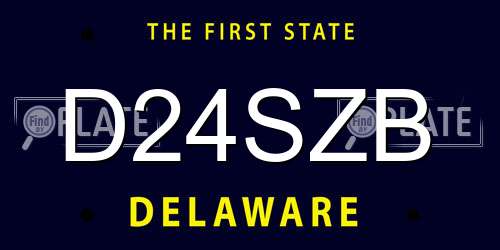 D24SZB Delaware License Plate