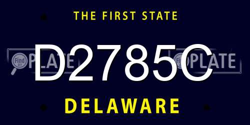 D2785C Delaware License Plate