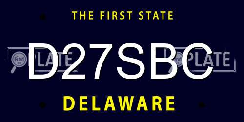D27SBC Delaware License Plate