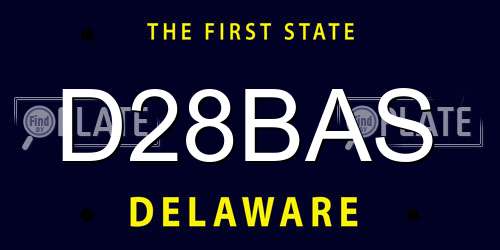 D28BAS Delaware License Plate