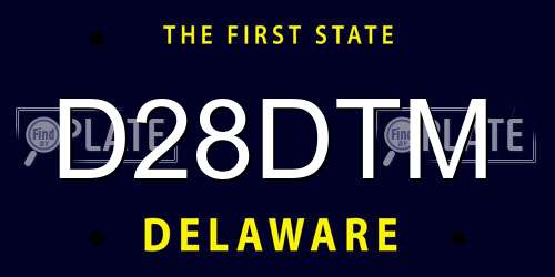 D28DTM Delaware License Plate
