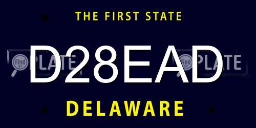 D28EAD Delaware License Plate
