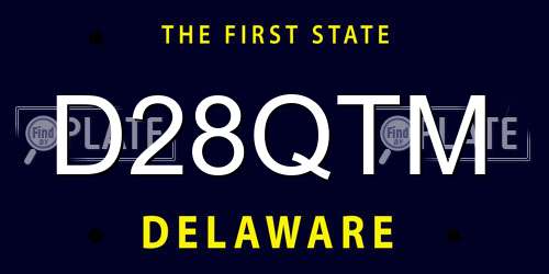 D28QTM Delaware License Plate