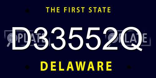 D33552Q Delaware License Plate